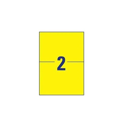 Avery Zweckform Zelo odporne etikete iz poliestra za laserske tiskalnike, rumene 210 x 148 mm Slike