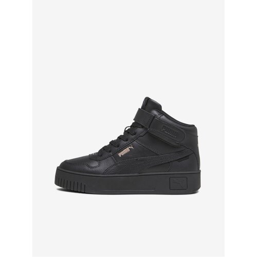 Puma Black Women's Leather Ankle Sneakers Carina Street Mid - Women's Slike