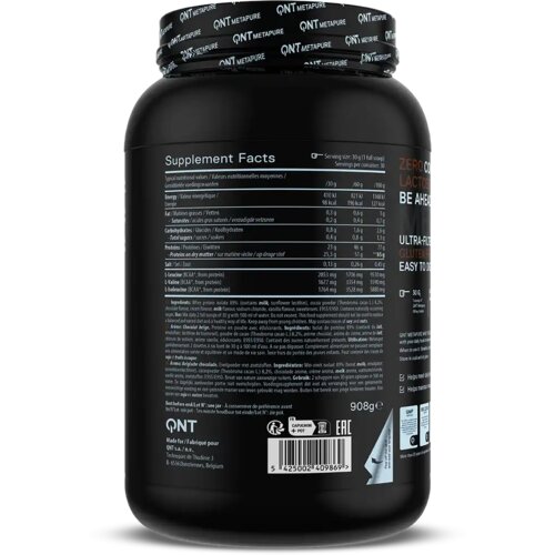 QNT metapure whey protein isolate &amp;ndash; čist i brzo apsorbujući protein - jagoda, banana 908g Slike