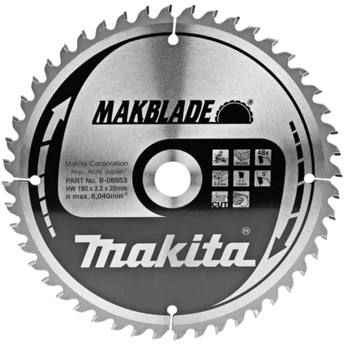 Makita žagin list TCT MAKBlade, 190X20 mm, 48z, B-08953