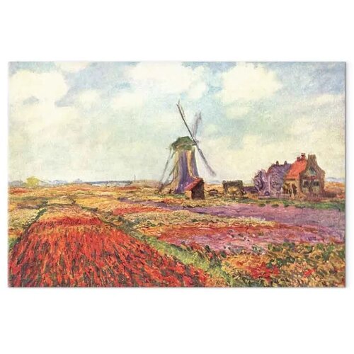  Slika - Claude Monet &amp;ndash; Tulip Fields with Windmill 60x40 Akustična Slike