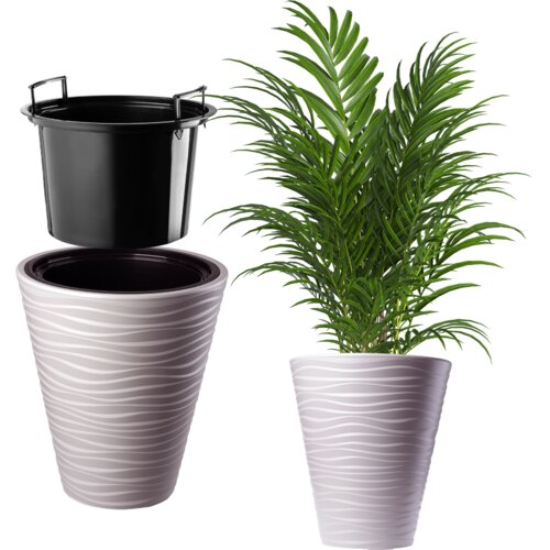 KADAX cvetlični lonec 40 cm pokrov z vstavkom bež plastika, (5000350928) Cene