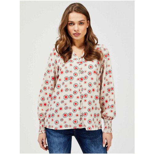 Moodo Cream shirt with pattern - Women's Slike