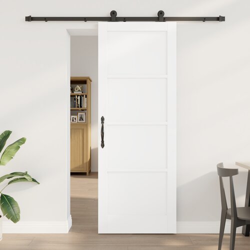 vidaXL drsna vrata z kovinsko komponento bela 78x211 cm trdi les bor, notranja vrata 'ORKDAL'bela 78x211x4 cm trdi les bor Cene
