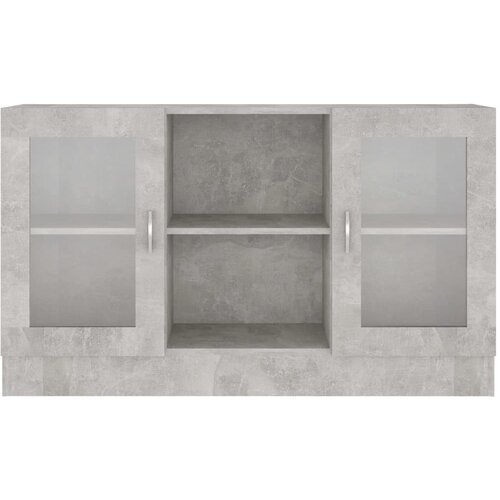  Vitrina siva boja betona 120 x 30,5 x 70 cm konstruirano drvo Slike
