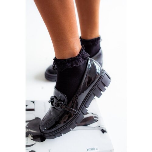 Milena Ladies Cotton Socks With Lace Black Cijene