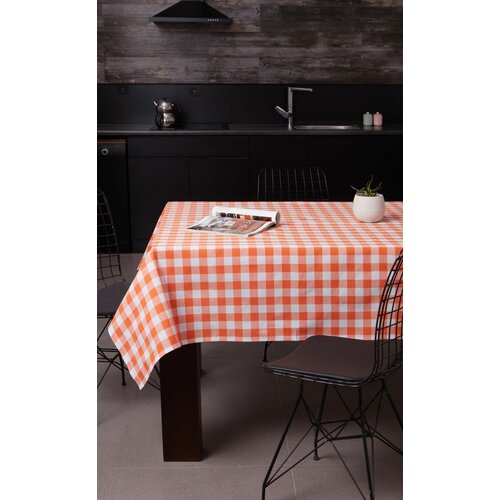 L'essential Maison Kareli - Orange OrangeWhite Tablecloth (160 x 160) Slike