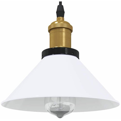 VISILICA podesiva po visini E27 sjajno bijela &amp;Oslash; 22 cm metal Slike