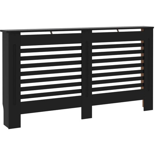 VidaXL pokrov za radijator crni 152 x 19 x 81 cm mdf Slike
