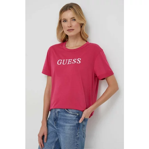 Guess Majica kratkih rukava za žene, boja: ružičasta