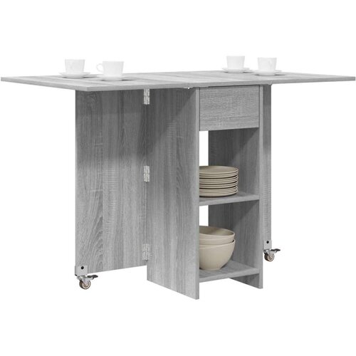  Blagovaonski stol 115 x 70 x 75 cm Konstruirano drvo - Siva Sonoma Slike
