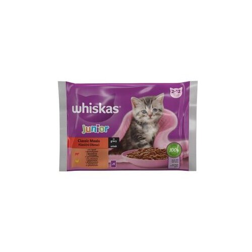 Whiskas kesice izbor mesa Junior 4x85g Cene