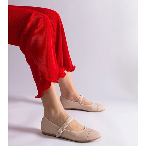 Gemre Beige matte finish ballet flats Longhola Cijene