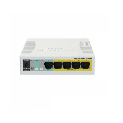 MikroTik CSS106-1G-4P-1S RB260GPS with SwitchOS and indor case Cene