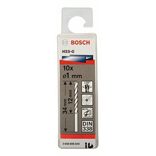 Bosch burgija za metal HSS-G, DIN 338 1 x 12 x 34 mm, 1 komad ( 2608595049. ) Cene