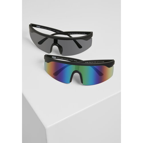 Urban Classics Accessoires Sunglasses France 2-Pack Black/Teal Slike