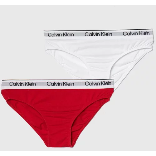 Calvin Klein Underwear Otroške spodnje hlače 2-pack bordo barva