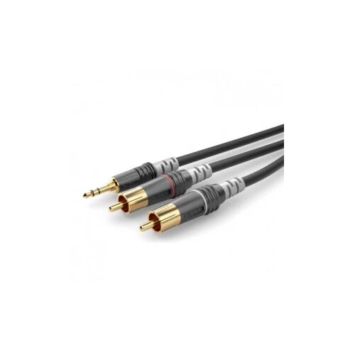 Sommer Cable Hicon HBA-3SC2-0600 utičnica / Cinch audio priključni kabel [2x muški cinch konektor - 1x 3,5 mm banana utikač] 6.00 m crna Cijene