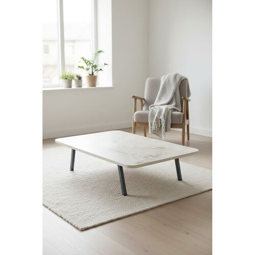 Hanah home sklopivi niski sto DMAS60100, beli mermer Slike
