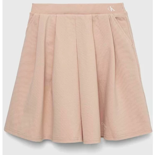 Calvin Klein Jeans Dječja suknja boja: ružičasta, mini, širi se prema dolje