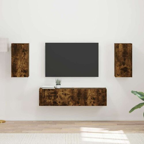  Komplet TV omaric 4 pcs Dimljeni oreh Konstruiran les, (5000132257) Cene