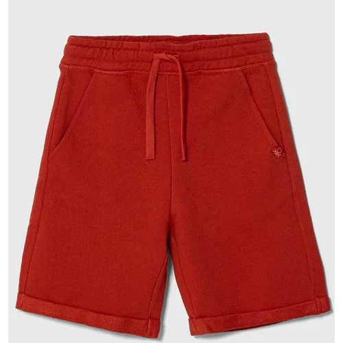 United Colors Of Benetton Otroške bombažne kratke hlače rdeča barva