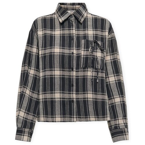 Only Srajce & Bluze Agda Short Shirt - Fog/Sky Cap Večbarvna Cene