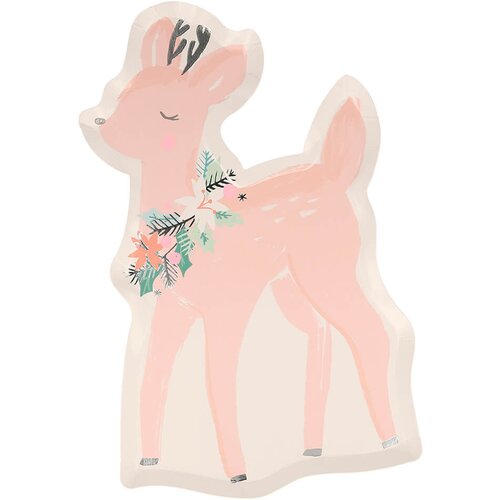 Meri Meri papirnati tanjuri die cut pastel deer (8 komada) Slike