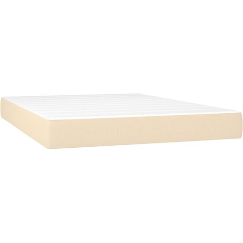  box spring s madracem LED krem 140x200 cm od tkanine Slike