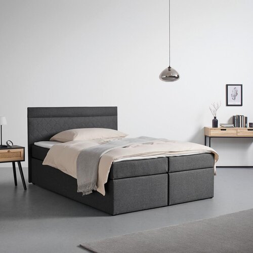 Bessagi Home Boxspring Postelja Rosa, Temno Siva, 140x200 Cene