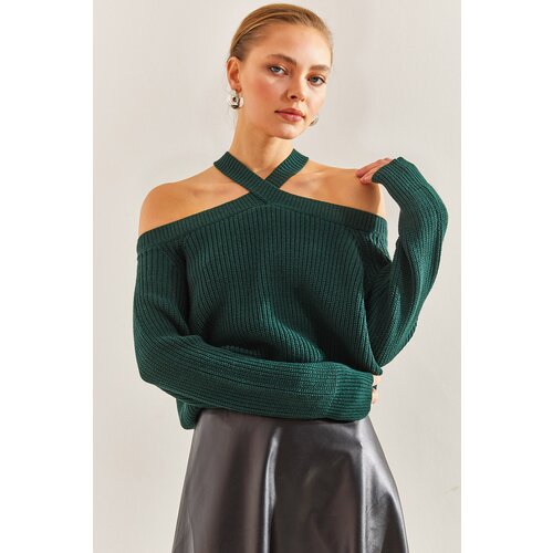 Bianco Lucci Women's Cross Strap Knitwear Sweater Cijene