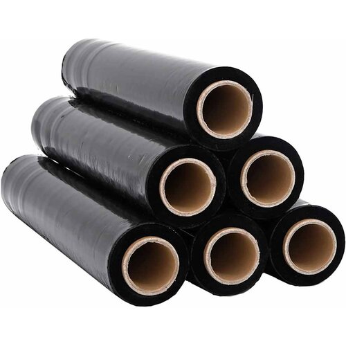 vidaXL raztegljiva folija 6 kosa črna 23 &mu;m 50 cm x 150 m, (22067529) Cene