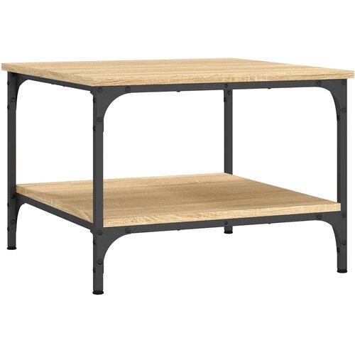  Stolić za kavu boja hrasta 55x55x40 cm konstruirano drvo Smeđa 55 x 55 x 40 cm Slike
