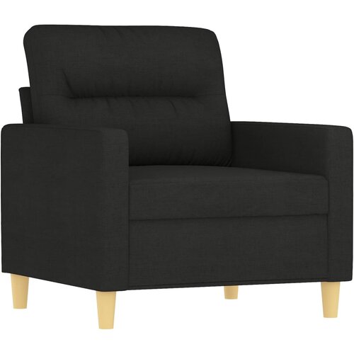  4-dijelni set sofa s jastucima crni od tkanine Slike