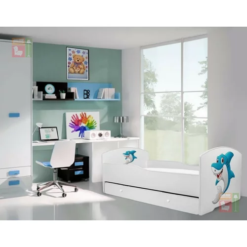 ADRK Furniture Otroška postelja Pepe grafika - 80x160 cm s predalom