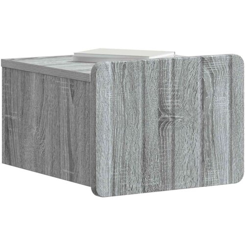  Noćni ormarić za montažu na zid s ladicama 2 pcs Siva sonoma Slike
