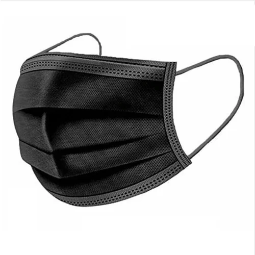  50x zaštitna higijenska maska ​​- 3-slojna crno - crna