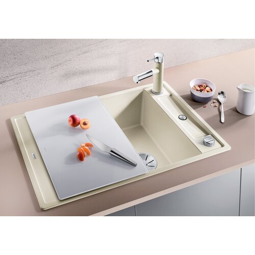 Blanco sudoper AXIA III 45 S InFino SILGRANIT ANTRACIT, daska drvo, s dalj. upr. Slike