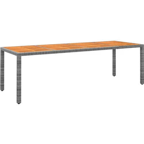 vidaXL Vrtni stol sivi 250x100x75 cm poliratan i masivno drvo bagrema