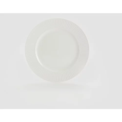 Reserved porcelanasti krožnik - bela
