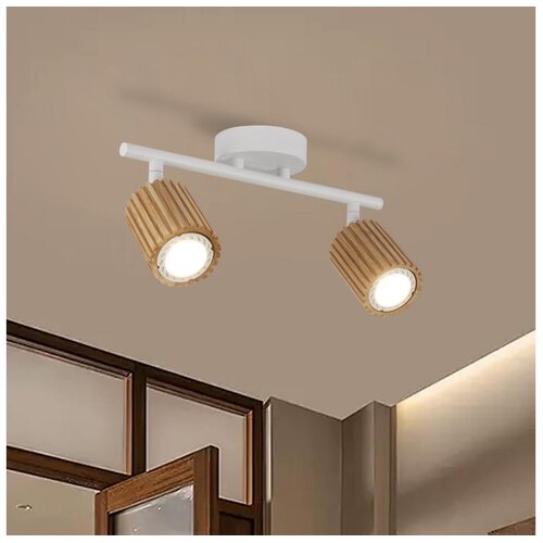  Brilagi - Stropni spot MODERN WOOD 2xGU10/8W/230V drvo/bela Cene