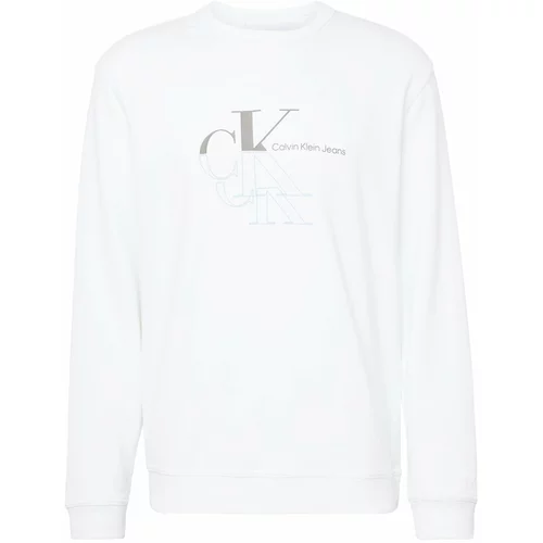 Calvin Klein Jeans Sweater majica svijetloplava / siva / bijela