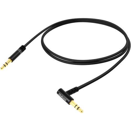 AVIZAR 3,5 mm mo&amp;scaron;ki-mo&amp;scaron;ki avdio kabel, konec pod kotom 90&amp;deg;, dolžina 1 metra - crn, (20618075) Slike