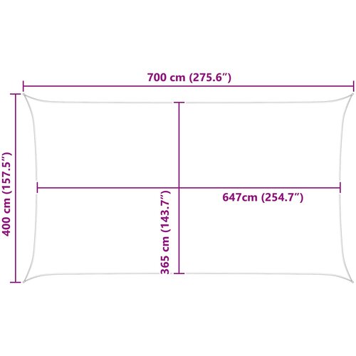  Jedro za sunce Plava i bijela 7 x 4 m 100% poliester Oxford Slike