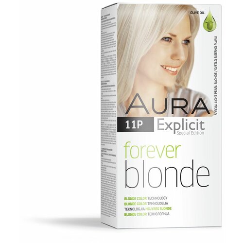 Aura set za trajno bojenje kose forever blonde 11P special light pearl blonde Slike