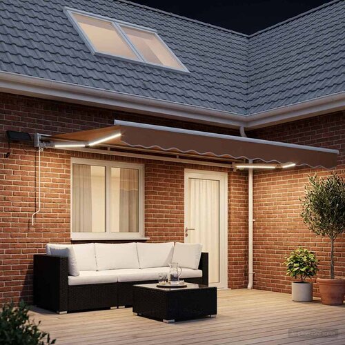  Ručni okvir tende s LED-ima Pijesak 4 x 2 m Cijene