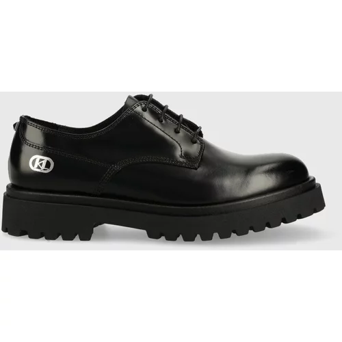 Karl Lagerfeld Kožne cipele KONTEST za muškarce, boja: crna, KL12423