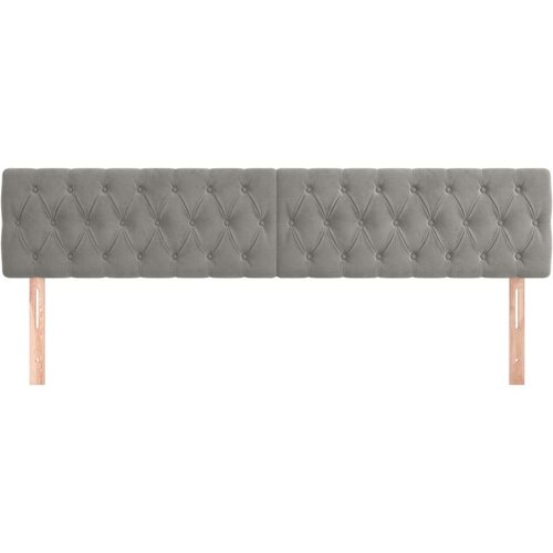  Uzglavlja 2 kom svjetlosiva 90x7x78/88 cm bar&amp;scaron;unasta Slike
