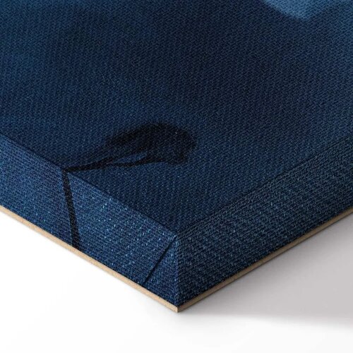  Slika - Ornament in Blue and Cool Colors Dark Blue Decoration 90x60 Akustična Slike