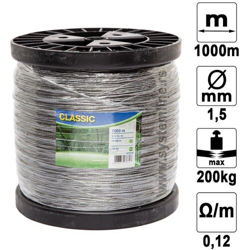 Kerbl Žica čelična uvrnuta za električnog pastira 1,5mmx1000m Cene